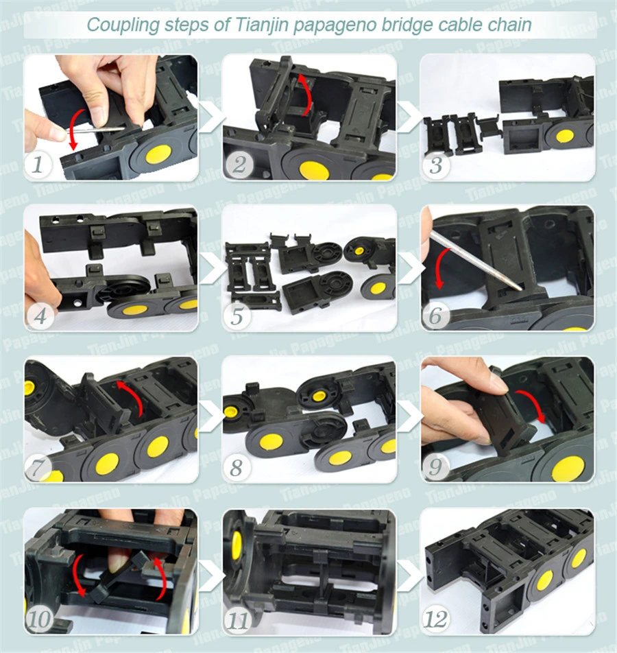 Plastic Flexible Cable Carrier Track Chain